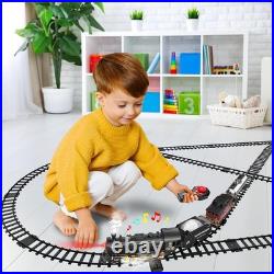 Battery-Powered Alloy Train Set with Smoke Effects & Interactive Remote Control