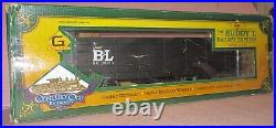 Buddy L RAILWAY EXPRESS Engine & Tender withSmoke+Sound #51001 G Scale +4 Cars NEW