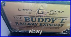 Buddy L Railway Express Train Set No. 50001 Die-Cast Engine Track Sounds Lights Buddy L Railway Express Train Set No. 50001 Die-Cast Engine Track Sounds Lights
