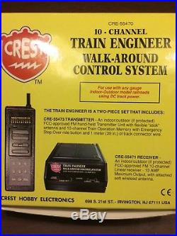 CRE-55470, Crest/Aristocraft Train Engineer 2 pc Set 10 Ch Xmtr/Rvcr
