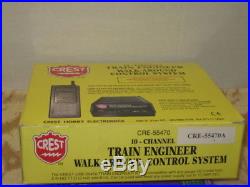 CRE-55470, Crest/Aristocraft Train Engineer 2 pc Set 10 Ch Xmtr/Rvcr Factory New