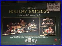 Christmas Train Set Vintage 1997 Holiday Express Animated New Bright Santa Elves