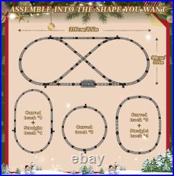 Classic Large Christmas Holiday Train Set With Real Smoke Light Sound Kids Gift