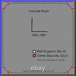 Custom G Gauge/Scale Wall Mount Room Kit for Train Track, Fits 10ft x 10ft