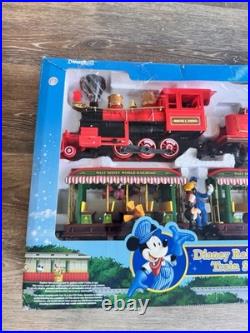 Disney Parks Railroad Train Set G SCALE Lights & Sounds with 8 Figurinestested