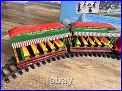 Disney Parks Railroad Train Set G SCALE Lights & Sounds with 8 Figurinestested