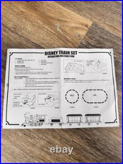 Disney Parks Railroad Train Set G SCALE Lights & Sounds with 8 Figurinestested