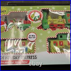 Dr Seuss Grinch Holiday Express 36 Pc Train Set 65th Anniversary Special Edition