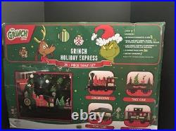 Dr Seuss The Grinch Holiday Express Train Set Collectors Edition, 36 Pc Tested
