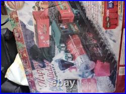 EZTEC Happy Holiday Express G Gauge 124 29pc Train Set Lights/Sound Track