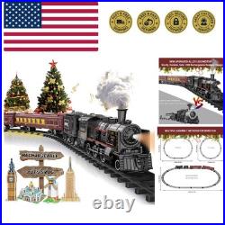 Electric Train Sets for Boys Girls Metal Alloy Christmas Trains Toys Steam Lo