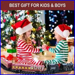 Electric Train Sets for Boys Girls Metal Alloy Christmas Trains Toys Steam Lo