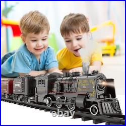 Electric Train Sets for Boys Girls Metal Alloy Christmas Trains Toys Steam Lo