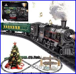Electric Train Sets for Kids Metal Alloy Christmas Train Toys Steam Locomotive