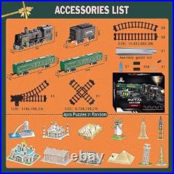 Electric Train Sets for Kids Metal Alloy Christmas Train Toys Steam Locomotive