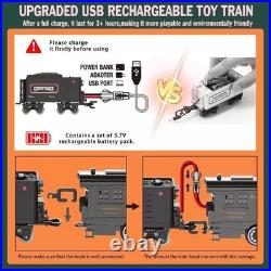 Electric Train Sets for Kids Metal Alloy Christmas Train Toys Steam Locomotive