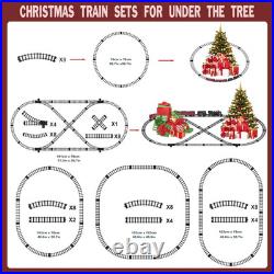 Electric Train Sets for Kids Metal Alloy Christmas Train Toys Steam Locomotive