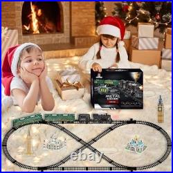 Electric Train Sets for Kids Metal Alloy Christmas Train Toys Steam Locomotive