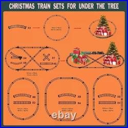 Electric Train Sets for Kids Metal Alloy Christmas Train Toys Steam Locomotive