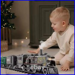 Electric Train Sets for Kids Metal Alloy Christmas Train Toys Steam Locomotive