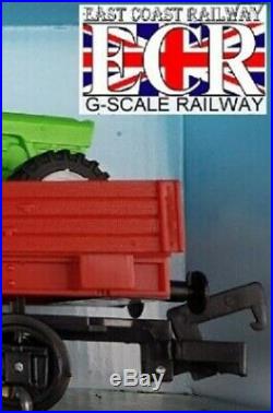G SCALE 45mm 132 GAUGE NEWRAY XL TRACK TRAIN SET B/O LOCO CATTLE TRACTOR TRUCKS