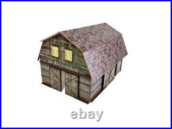 G Scale 122.5 Train Depot Hangar Diorama Kit Railway Engine Shed Building