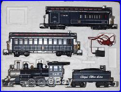 G Scale Bachmann Royal Blue Line Steam Locomotive Train Set #90016