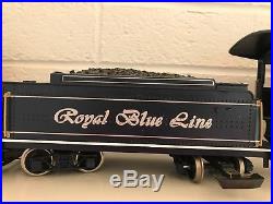 G Scale Bachmann Royal Blue Line Steam Locomotive Train Set #90016 Big Haulers