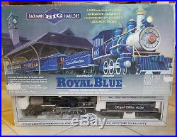 G Scale Bachmann Royal Blue Steam Locomotive Train Set #90016