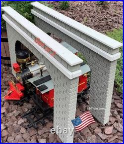 G Scale Model Train Double Track Tunnel Portals Set of 2 Gray Railroad