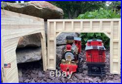 G Scale Model Train Timber Frame Tunnel Portals Double Track Set of 2