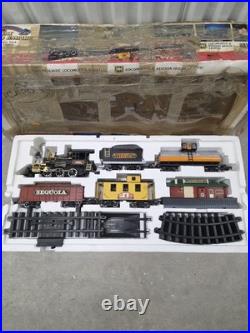 G Scale Train Set with Steam Locomotive, Cars, Track & Station Timberwolf &