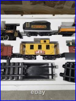 G Scale Train Set with Steam Locomotive, Cars, Track & Station Timberwolf &