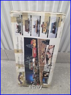 G Scale Train Set with Steam Locomotive, Cars, Track & Station Timberwolf &