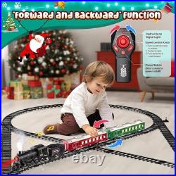 Gorgeous Glowing Train Set with Sound & Smoke Perfect Holiday Gift for Kids