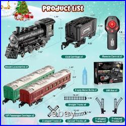 Gorgeous Glowing Train Set with Sound & Smoke Perfect Holiday Gift for Kids