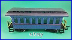 GreatLand Holiday Express Train G Scale 1995 BLUE New Bright Complete, EUC works