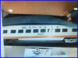 Great Trains 5 Car Set Of Santa Fe Streamliner Cars Diner, 3coaches, Observation