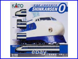 KATO 10-044 N Scale Shinkansen 0 Series Bullet Train Set 4 Cars LED Lights Boxed