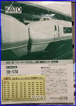 KATO 10-174 N Scale Vehicle Set 651 Super Hitachi 4 Car Set