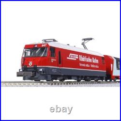 KATO 10-2026 N Scale Glacier Express Basic Set 3 Cars RhB Swiss Train Model