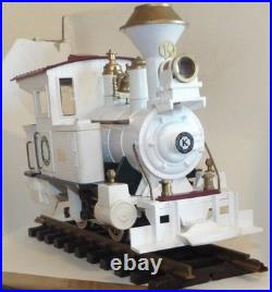 Kalamazoo One scale Christmas Train, 0-4-0T Locomotive, 2 Cars, Track & Power Pa