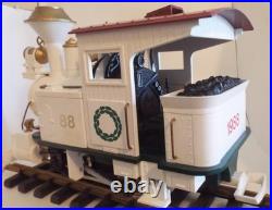 Kalamazoo One scale Christmas Train, 0-4-0T Locomotive, 2 Cars, Track & Power Pa