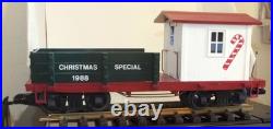 Kalamazoo One scale Christmas Train, 0-4-0T Locomotive, 2 Cars, Track & Power Pa