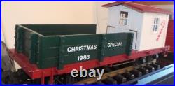 Kalamazoo One scale Christmas Train, 0-4-0T Locomotive, 2 Cars, Track & Power Pa