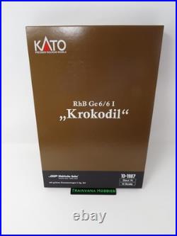 Kato N 10-1987 Rhaetian Railway Class GE 6/6 I Crocodile Passenger Train Set