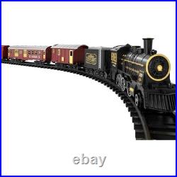 Kids Train Set Electric Steam Locomotive with Sounds Light Retro Model Toy