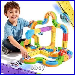 Klick Rail Electric Train Set 3D Magic Flexible Race Track for Kids 3 4 5 6 7