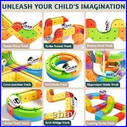 Klick Rail Electric Train Set 3D Magic Flexible Race Track for Kids 3 4 5 6 7