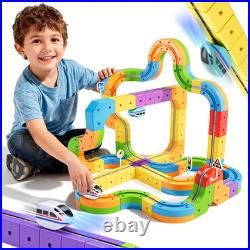Klick Rail Electric Train Set 3D Magic Flexible Race Track for Kids 3 4 5 6 7 8